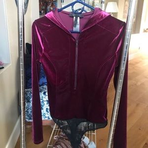 purple red bodysuit
